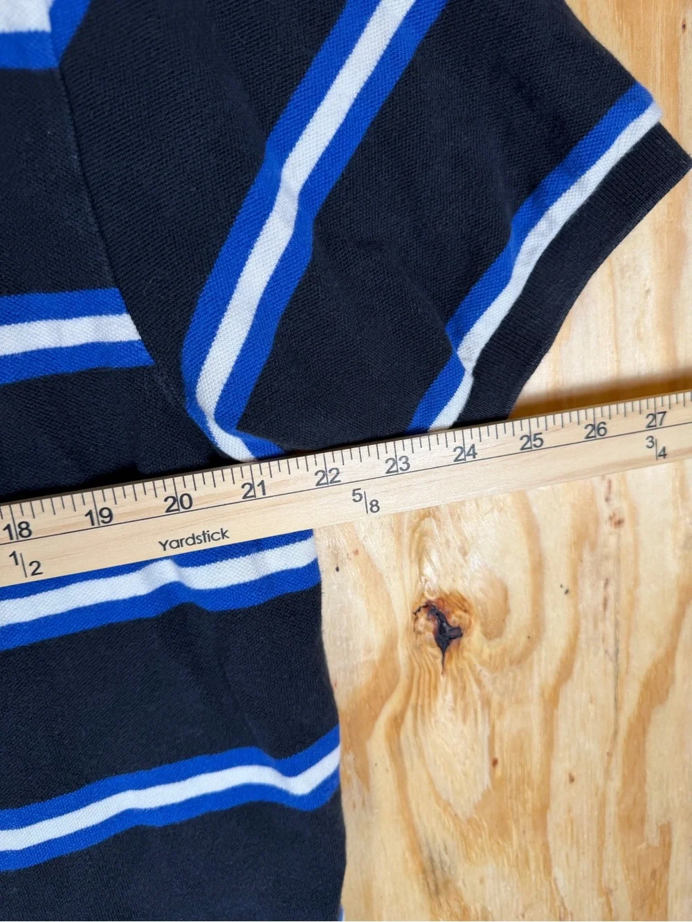 Ralph Lauren Black & Blue Striped Polo Shirt - Men’s XL